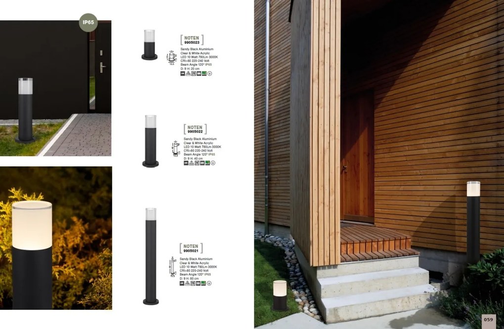 Stalp LED pentru iluminat exterior IP65 NOTEN H-40cm NVL-9905022