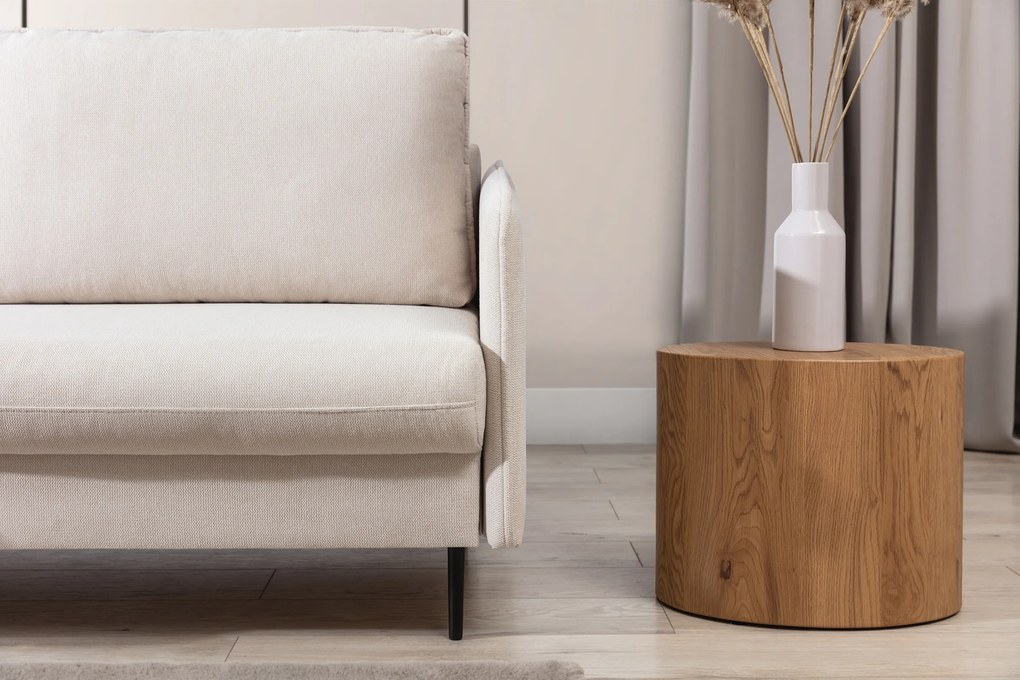 Canapea extensibilă pentru dormit Taila - țesătură bej Loft 01 / picioare negre