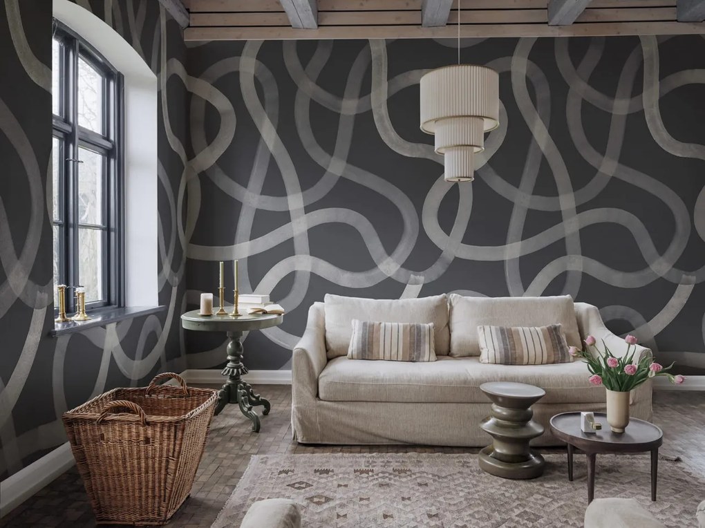 Fototapet, Serpentine, Graphite, Rebel Walls