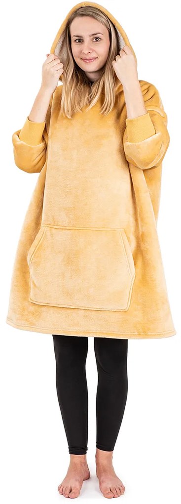Hanorac din imitație de blăniță 4Home micropluș, Beige, uni M – pentru femei