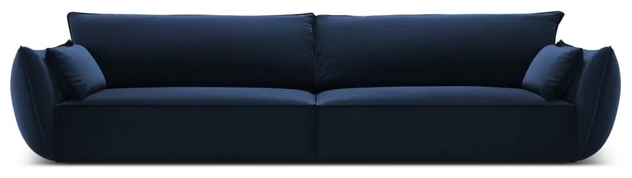 Canapea albastru-închis cu tapițerie din catifea 248 cm Vanda – Mazzini Sofas