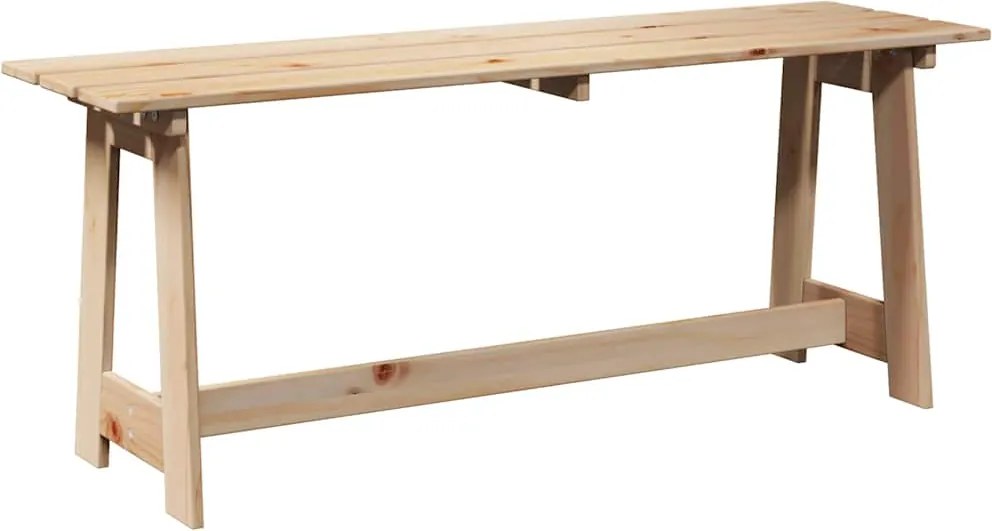 vidaXL Bancă de exterior natural 119 x 47 x 35 cm Lemn de pin masiv