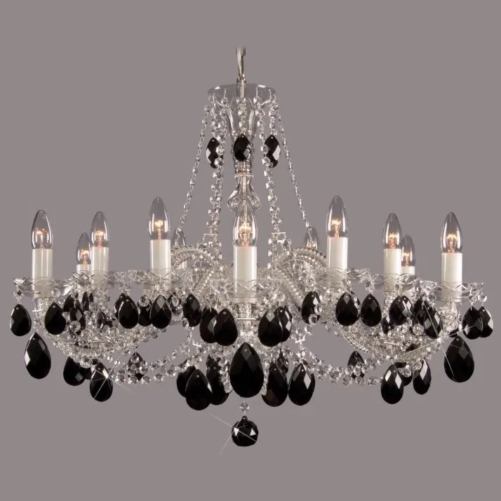 Lustra 12 brate cristal Bohemia L11 120/12/1 black