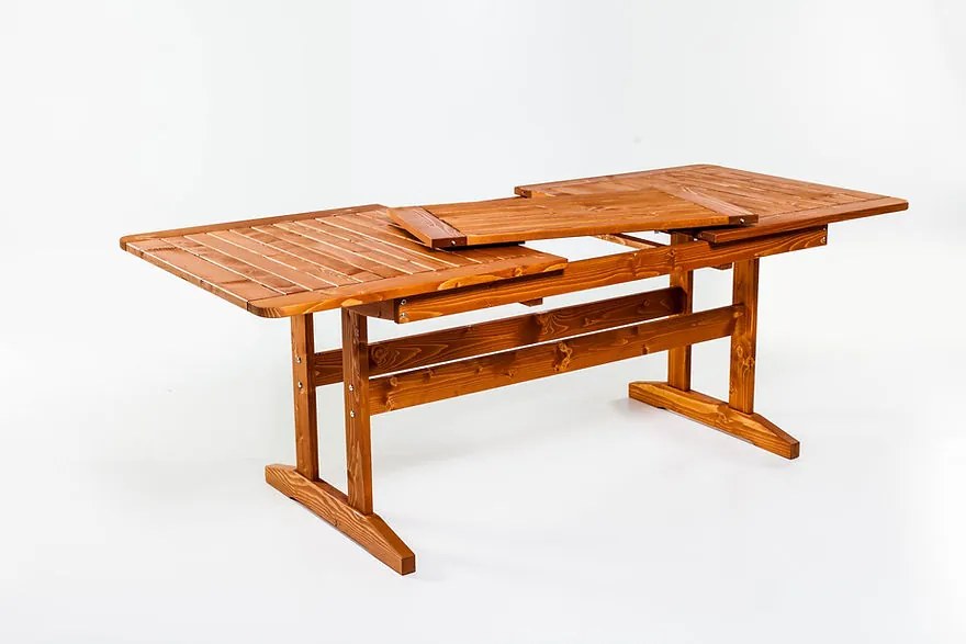 Set mobilier gradina pliabil si extensibil Bonaza, 210 cm, cires, 6 pers.