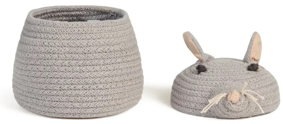 Coș de jucării pentru copii gri din material textil ø 15x15 cm Mini Renata the Rat – Lorena Canals