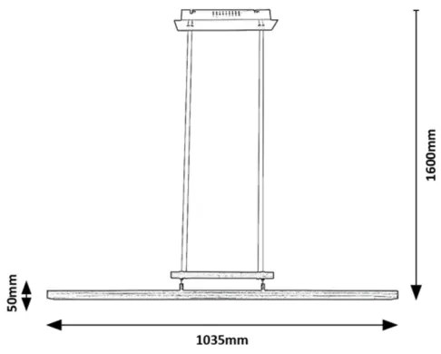 Lustră LED dimabilă pe cablu Rabalux 5280 YORDANA LED/27W/230V
