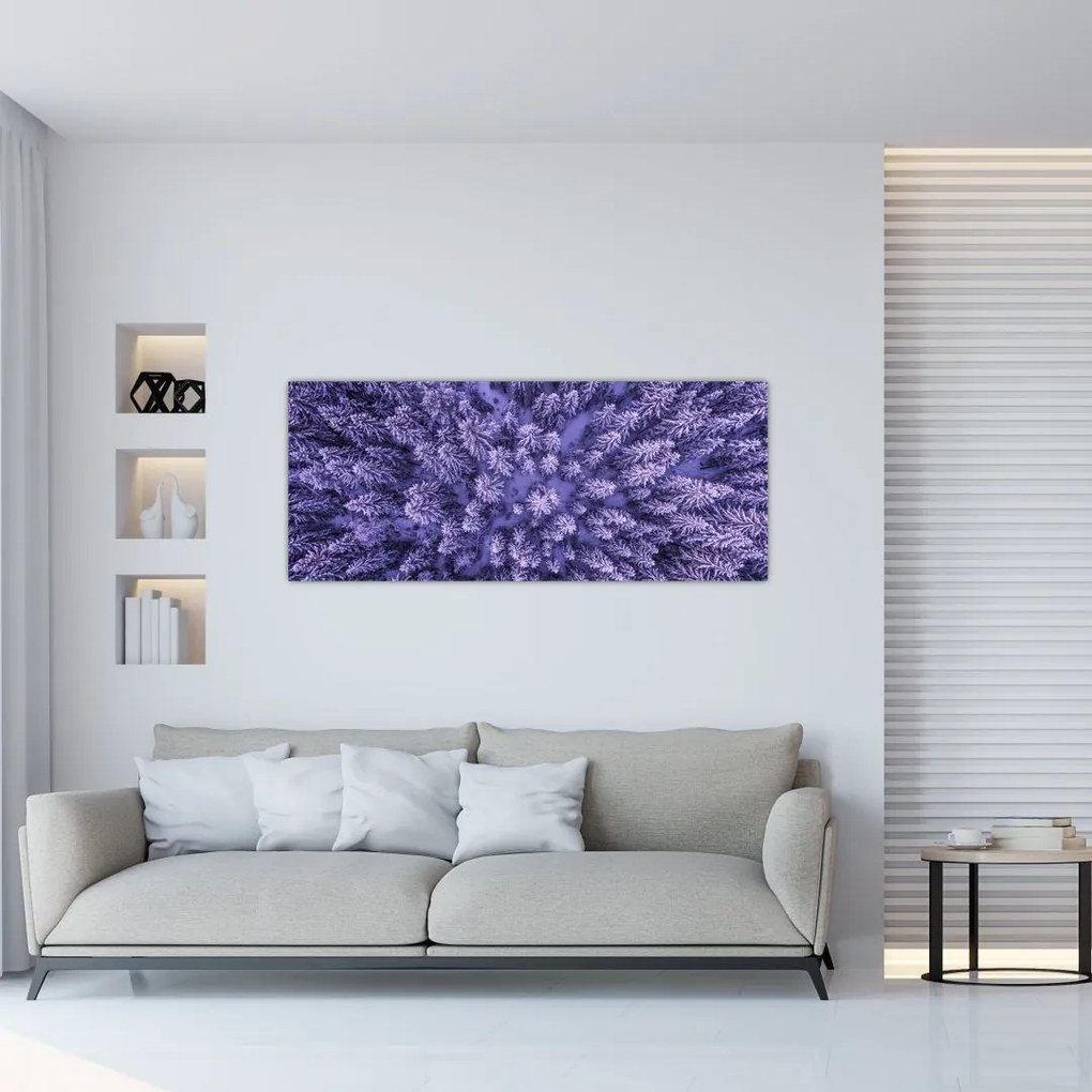 Tablou cu copacii înzăpeziți (120x50 cm)