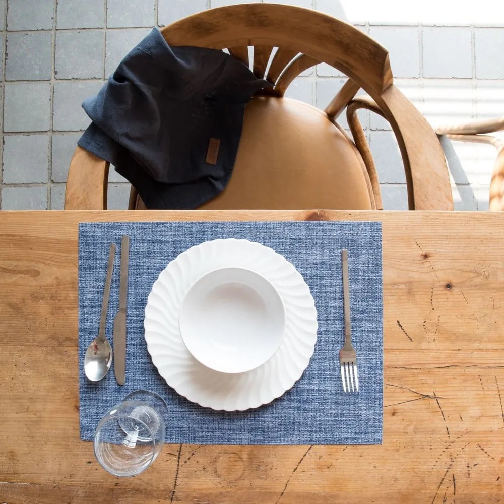 Suport pentru farfurie Tiseco Home Studio, 45 x 33 cm, albastru