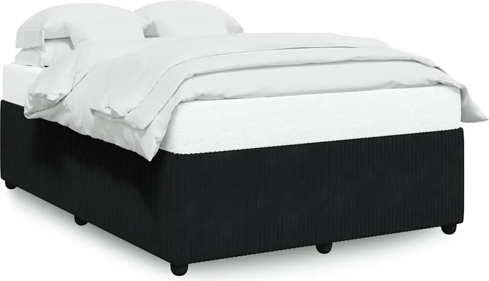 vidaXL Cadru de pat fără saltea, negru, 140x200 cm, catifea