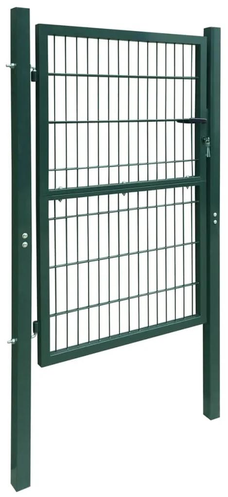 Poarta pentru gard 2D (simpla), verde, 106x170 cm Verde, 106 x 170 cm
