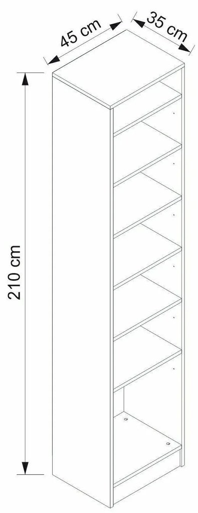 Dulap cu rafturi Nemake 15 (alb) . 1093930