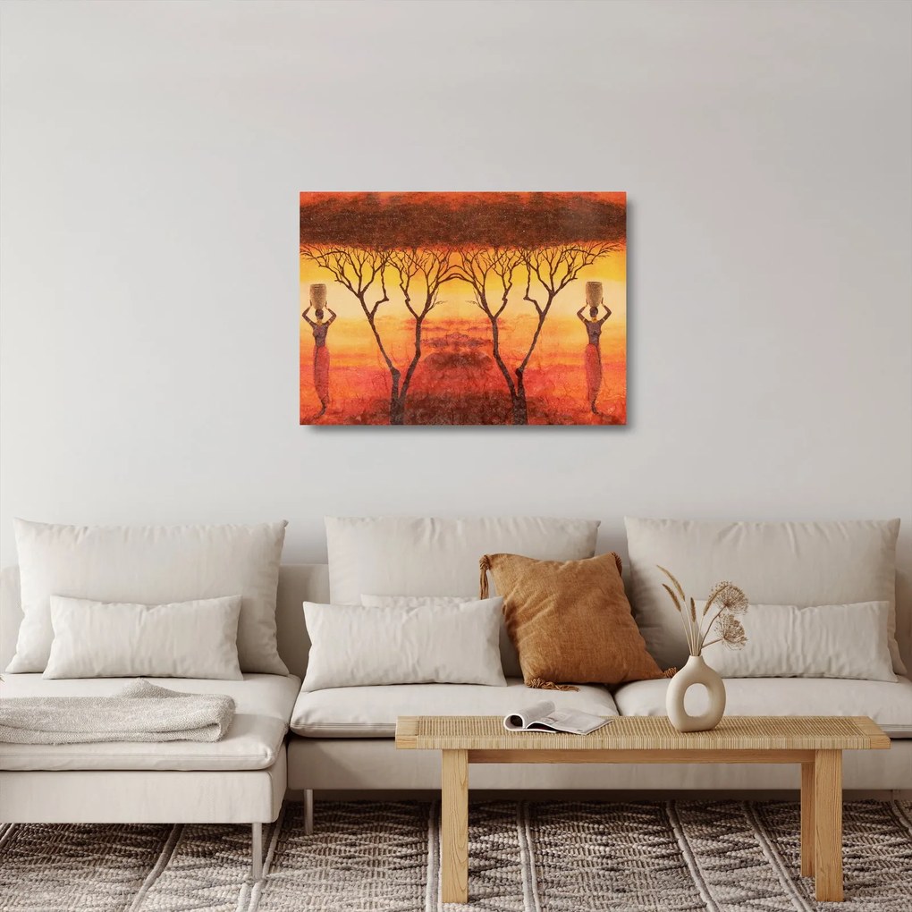 Tablou pe sticlă - Savana africană (70x50 cm)