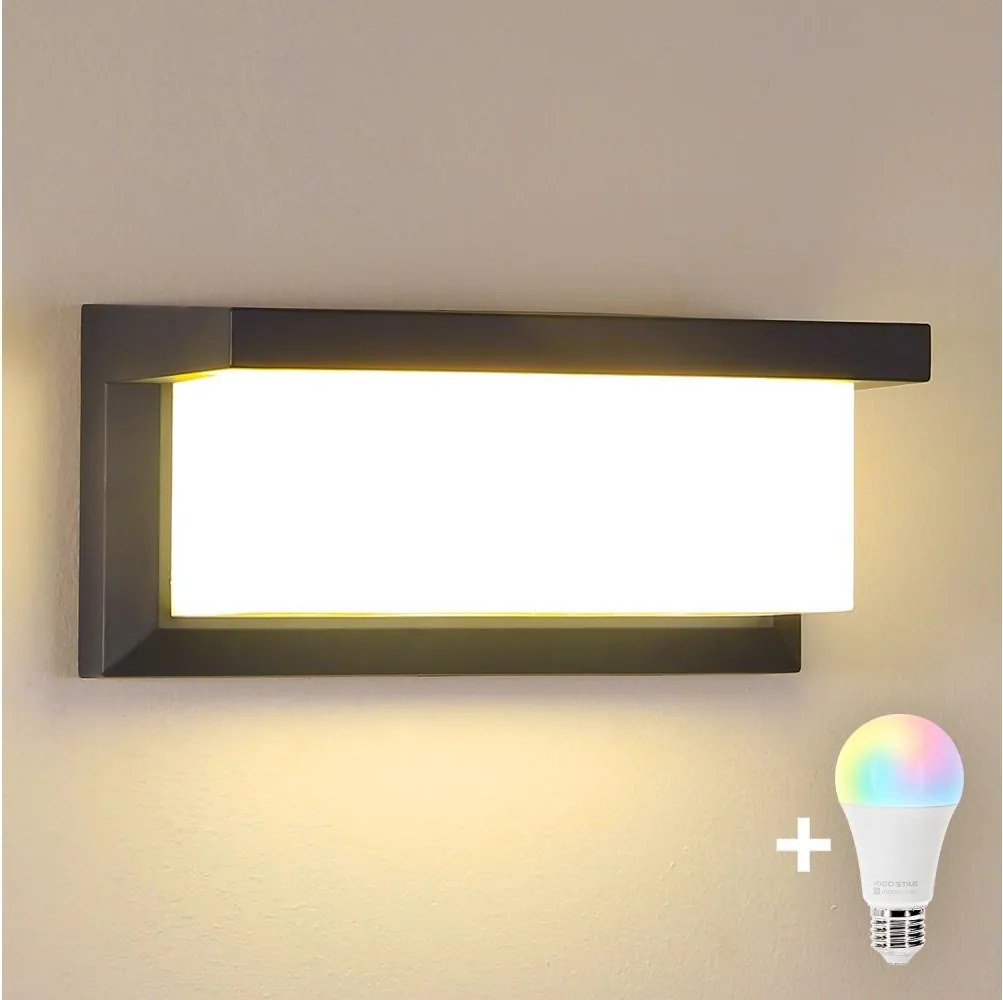 BRILAGI BRICKY Aplica de perete pentru exterior LED RGBW 1xE27/12W/230V antracit IP54