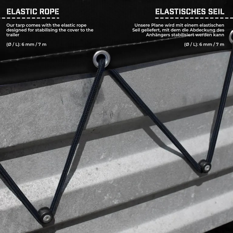 Prelata de transport pentru remorcă 500g/m2 negru