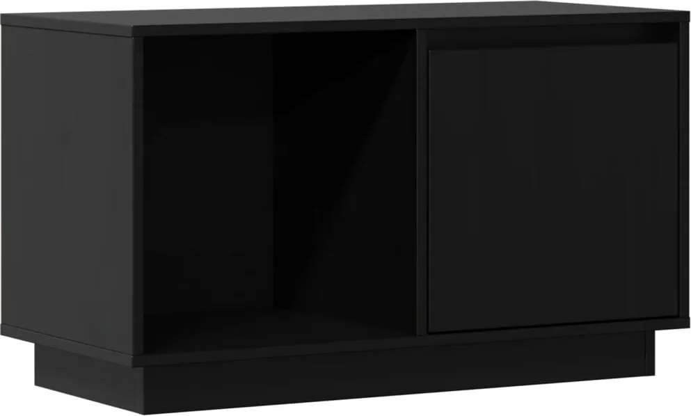 vidaXL Comodă TV, negru, 74x35x44 cm, lemn masiv de pin