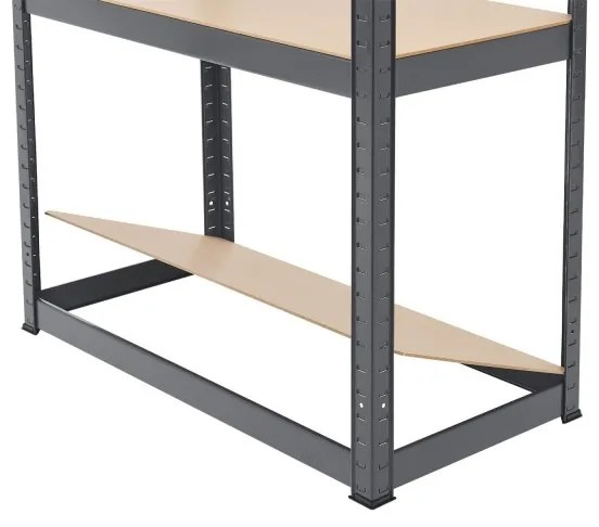 Jusky Set 2 rafturi - 160 x 80 x 40 cm - gri