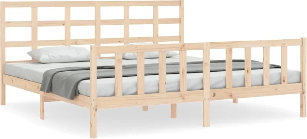 vidaXL Cadru de pat fără saltea, 160x200 cm, lemn masiv pin