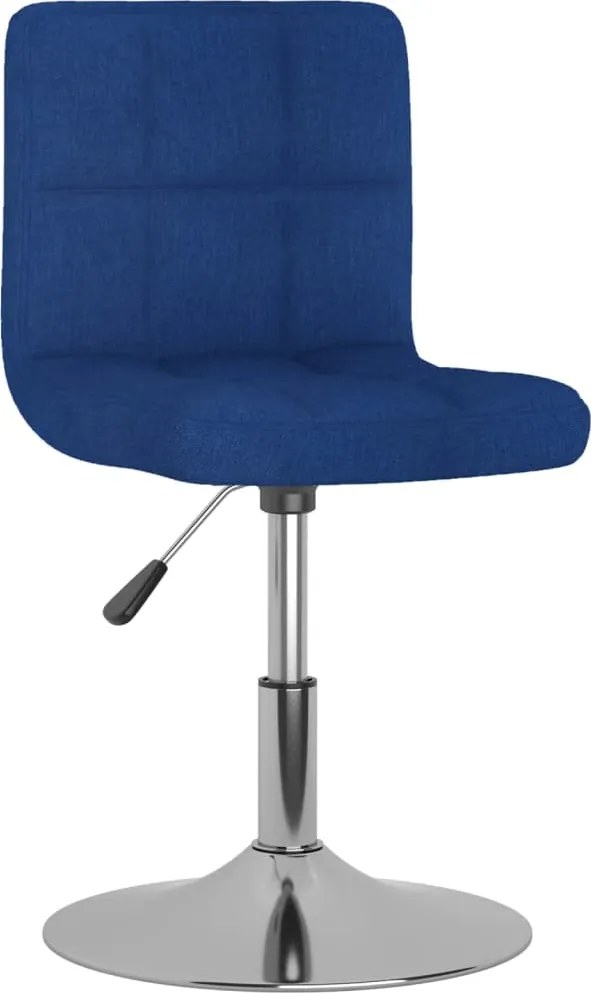 vidaXL Scaun de bar pivotant, albastru, material textil