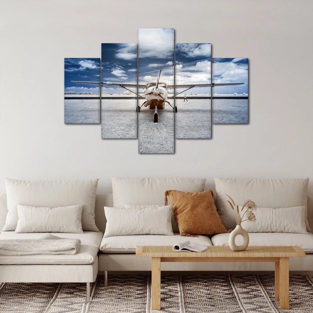 Tablou cu aeroplan cu motor (150x105 cm)
