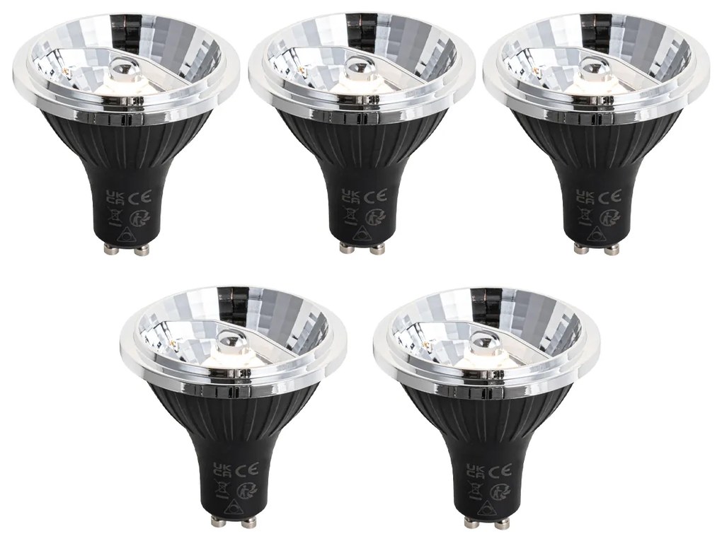 Set de 5 becuri LED GU10 dimabile 70mm 6.5W 600 lm 2700K