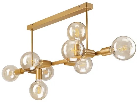 Lustră pe tijă ASTRID 8xE27/60W/230V aurie