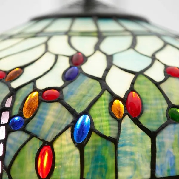 Endon 66148 - Candelabru suspendat pe lanț Tiffany DRAGONFLY, 3xE27/60W/230V, Ø 50 cm