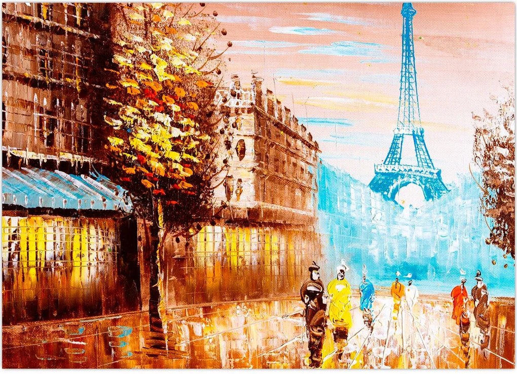 Tablou - Vremea ploioasă și Turnul Eiffel (70x50 cm)