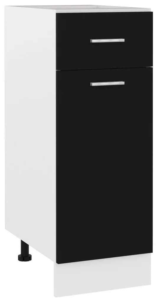 vidaXL Dulap inferior cu sertar “Lyon” negru 30 x 46 x 81,5 cm