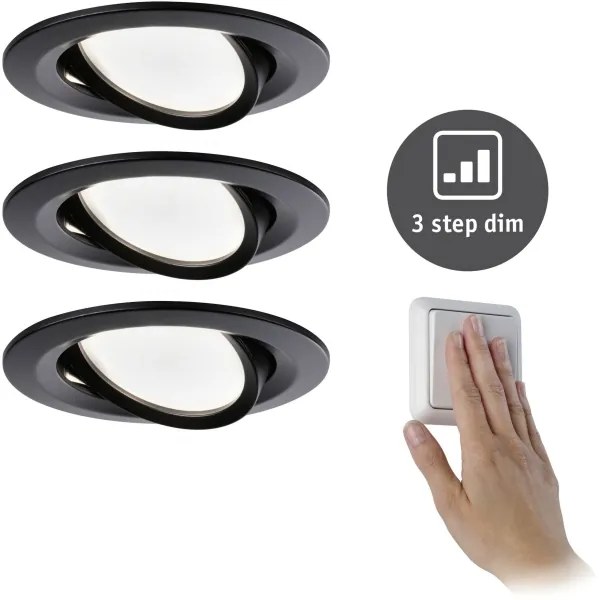 SET 3x corp de iluminat dimabil pentru baie LED/6W IP23 NOVA 230V Paulmann 94472