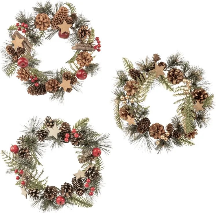 Set creativ DIY CHRISTMAS pentru realizarea de coroane si decoratiuni - variante diverse