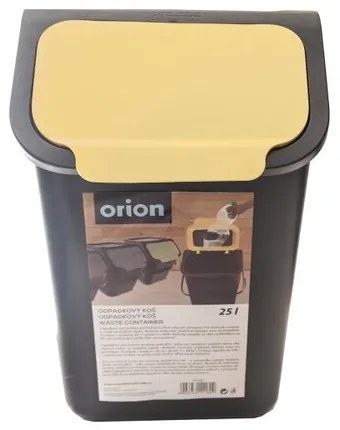 Coș deșeuri selective Orion 25 l, galben