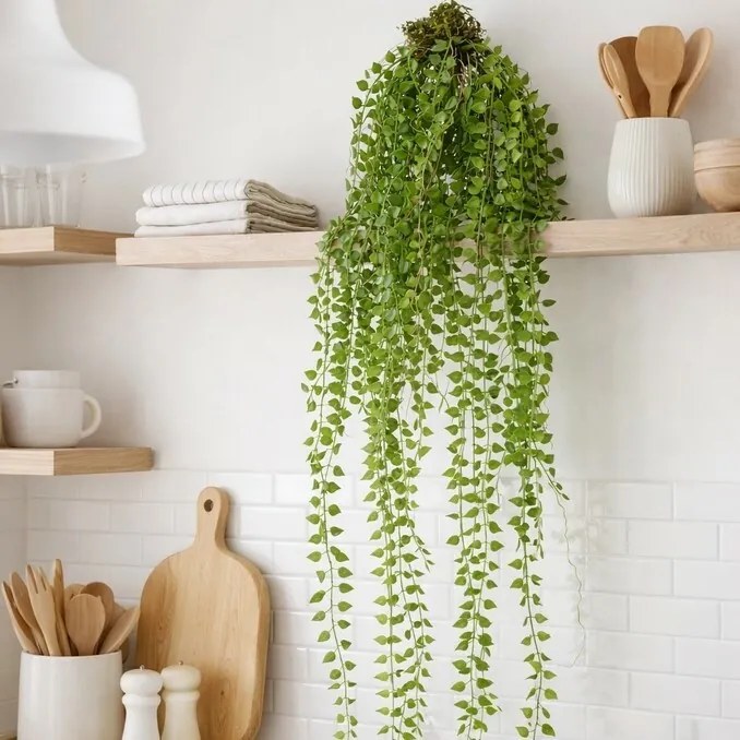 Plantă artificială Columnea suspendată, 48 cm,verde