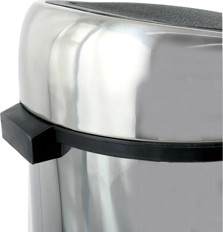 Coș de gunoi argintiu lucios cu senzori de atingere din oțel 30 l – MSV