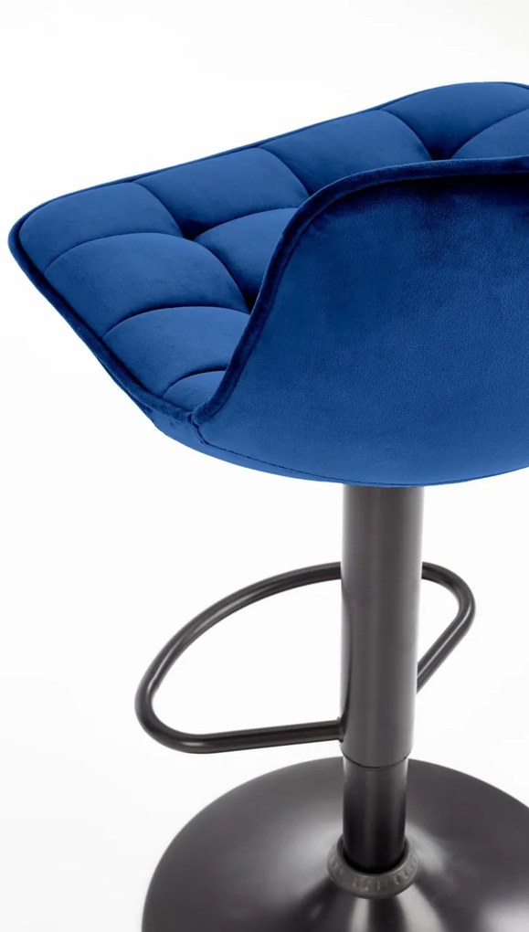 Scaun de bar H95 velvet bleumarin