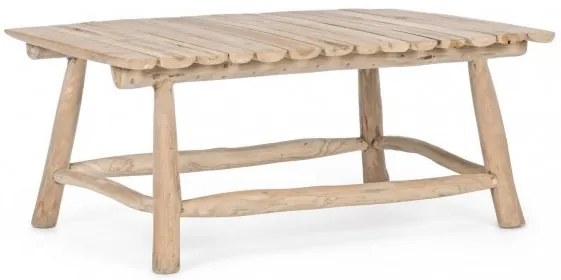 Masuta de cafea finisaj natural din lemn de Teak, 90x60x38 cm, Sahel Bizzotto