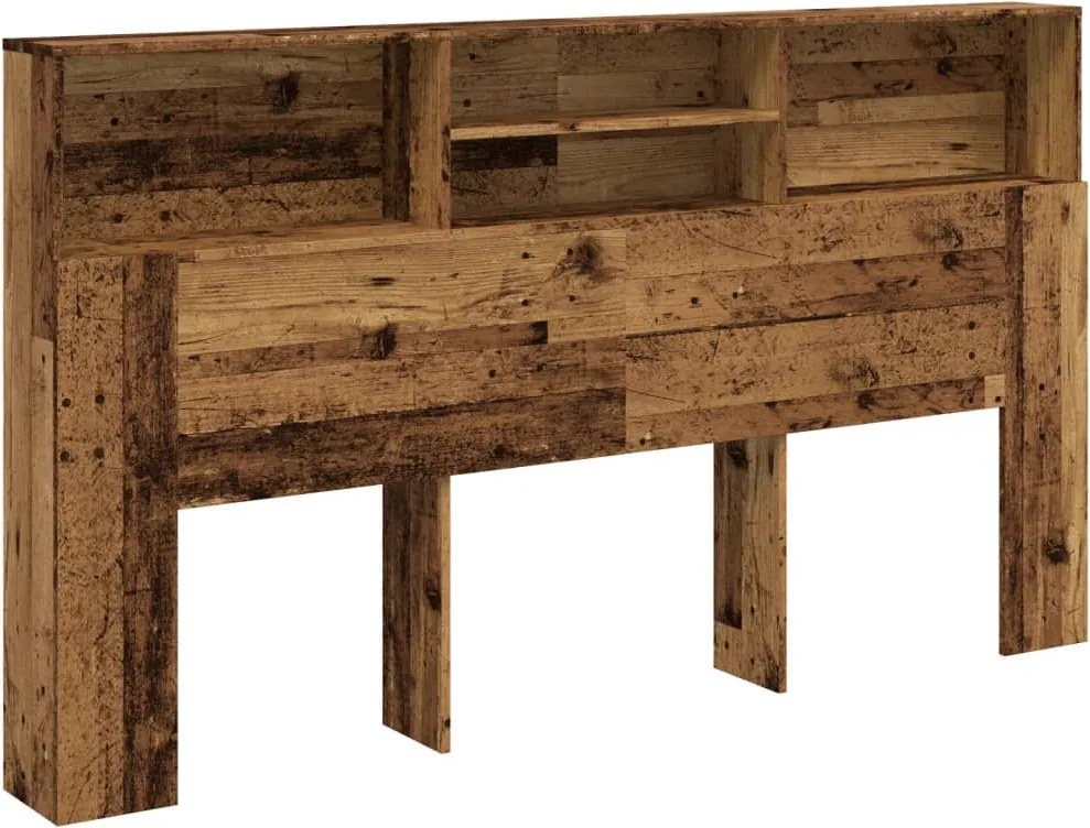 vidaXL Tăblie pat cu dulap, lemn vechi 180x19x103,5 cm lemn prelucrat