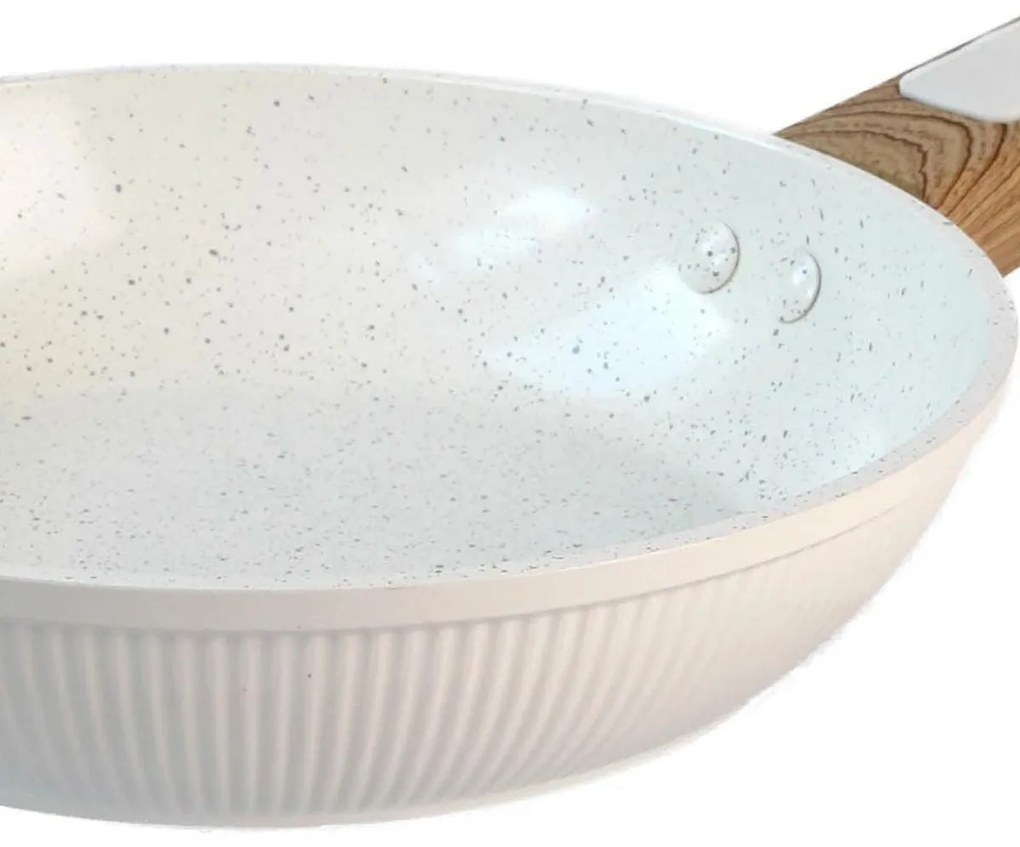 Tigaie cu suprafață ceramică Kitchisimo Bianco 24 cm, diam. 24 cm