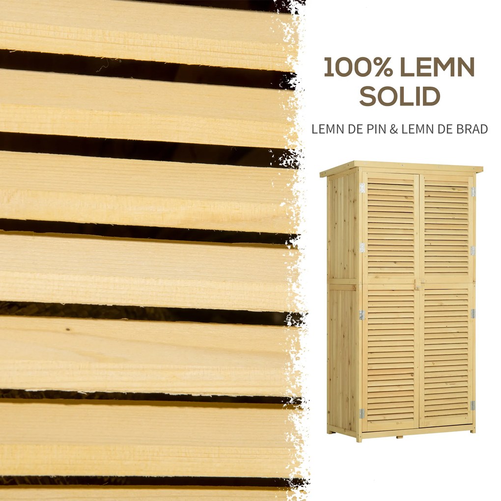 Magazie pentru exterior Outsunny, 87x46.5x160 cm | Aosom Romania