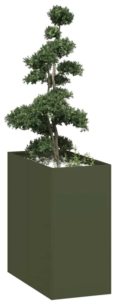vidaXL Jardinieră verde măsline 40x80x80 cm oțel
