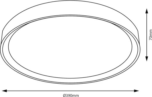 Plafonieră LED FOREST, 24 W, 230 V, Ø 39 cm, maro