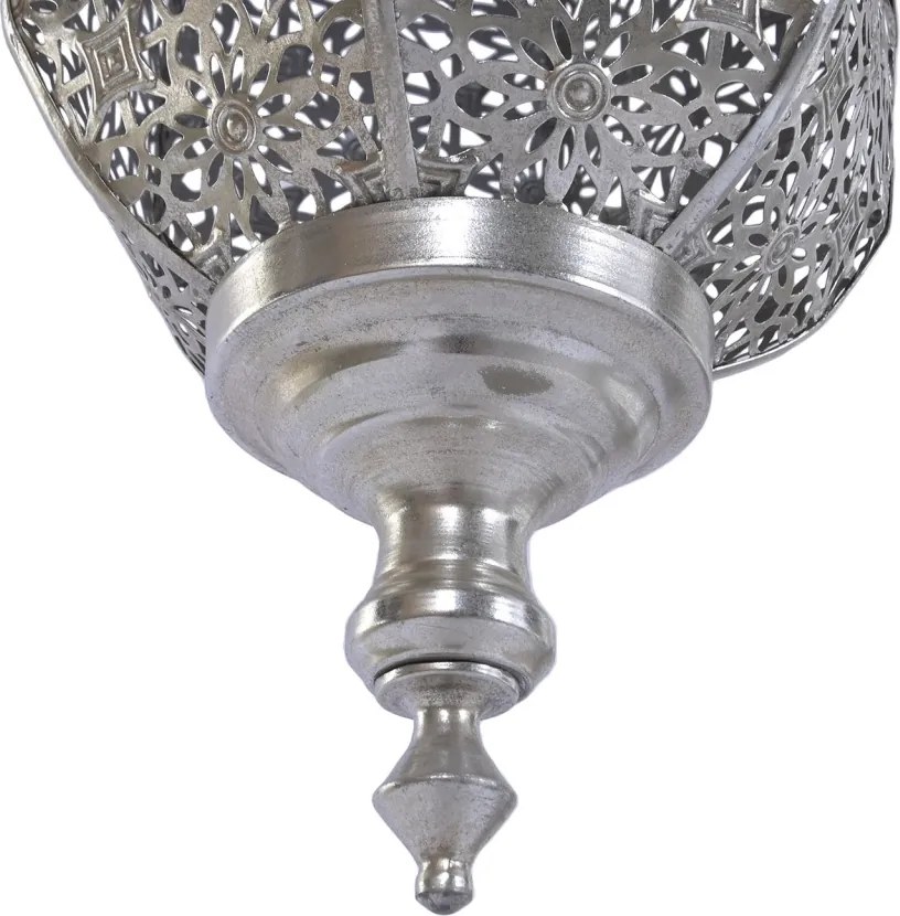 Lustră suspendată din metal, argintiu, 140 x 28 cm, „Loubressac”