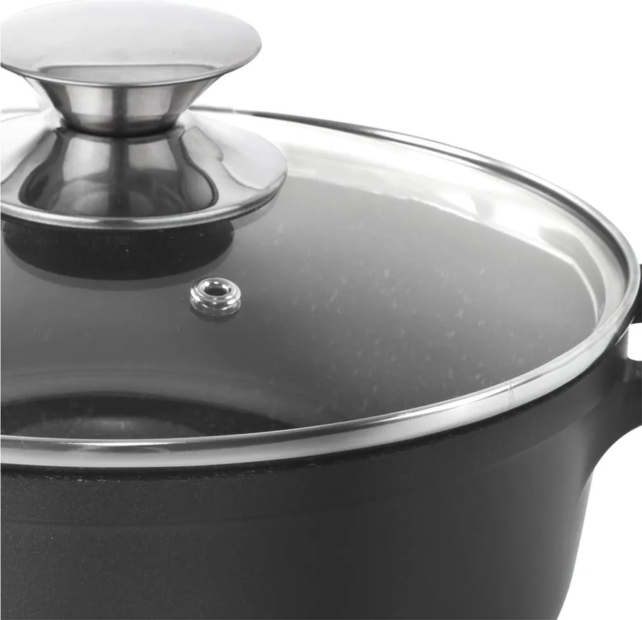 Oală din aluminiu neaderent cu capac din sticlă Orion Grande, ⌀ 20 cm