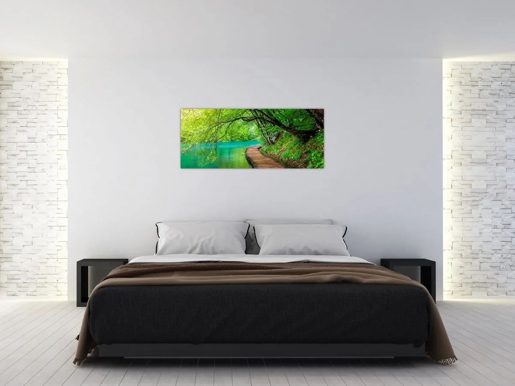 Tablou - Lacurile Plitvice (120x50 cm)