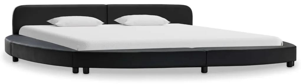 284717 vidaXL Cadru de pat, negru, 180 x 200 cm, piele ecologică