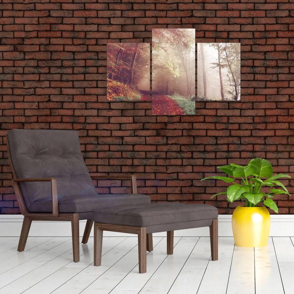 Tablou - Plimbarea de toamnă prin pădure (90x60 cm)