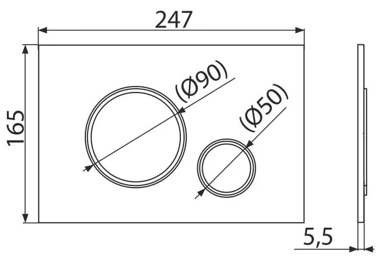 Set vas wc suspendat rimless cu capac soft close Foglia Oslo, rezervor incastrat si clapeta crom lucios, Alcaplast