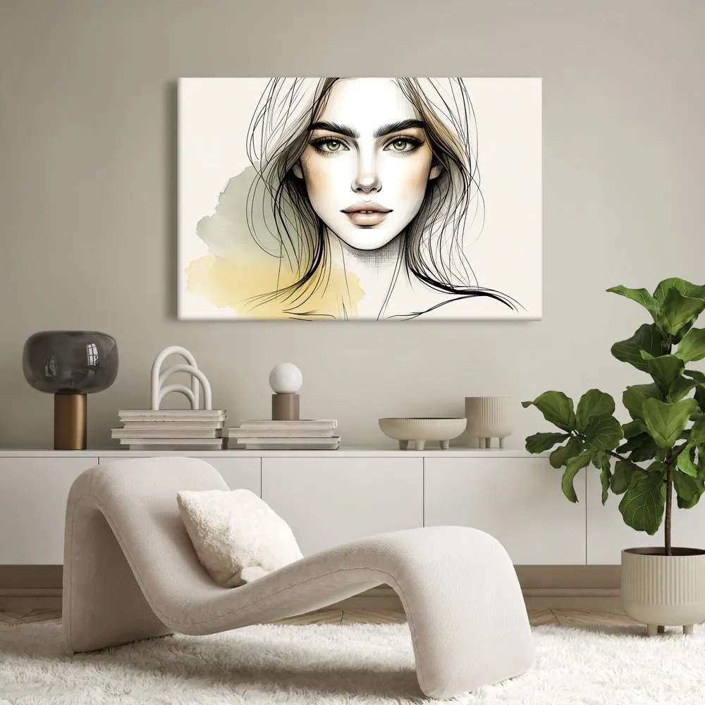 Tablou portret de femeie cu ochi expresivi