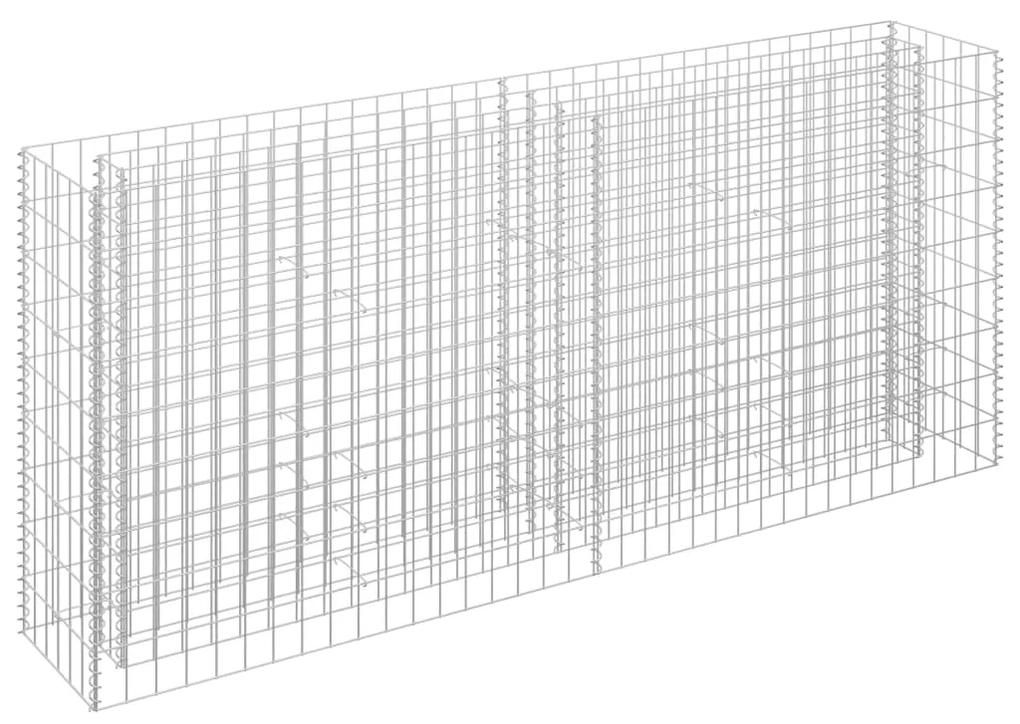 Strat inaltat gabion, 180 x 30 x 90 cm, otel galvanizat 1, 180 x 30 x 90 cm