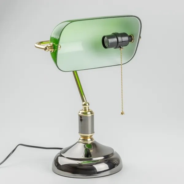 Brilagi - Lampă de birou BANK OFFICE 1xE27/60W/230V negru/auriu/verde