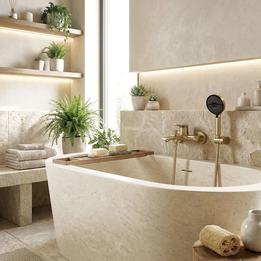 Baterie de cadă PREMIUM REA Vision Brush Gold